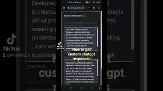 How to get custom chatgpt responses