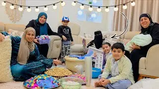 ليلة السبوع 🎊والشموع 💃عملنا التبيييته 🩵🙈وسط العيله والحبايب ❤️😄
