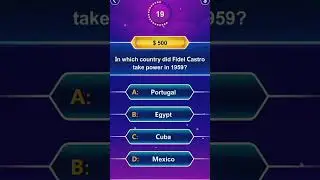 In which  country  did Fidel Castro take power in 1959 ?||Government job question GK || #Mastersolut