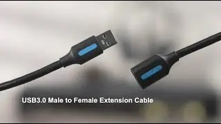 USB 3.0 A Male to A Female Extension Cable  0.5M black PVC Type  CBH
