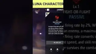 NEW LUNA CHARACTER ABILITY TEST REVIEW | NEW FEMALE CHARACTER -GARENA FREE FIRE INDIA #shorts #short