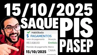 PIS/PASEP LIBERADO 15/10/2025 - SAQUE DOS PAGAMENTOS ABONO SALARIAL HABILITADO EMITIDO CTPS DIGITAL