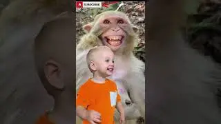 Monkey laughing #shorts #funny #monkey #laughing
