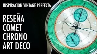 Rese&ntilde;a Comet Chronograph 1940's Vintage Art Deco Reloj Cron&oacute;grafo en Espa&ntilde;ol