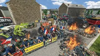 Manifestation des Agriculteurs qui D&eacute;g&eacute;n&egrave;re (Routes Bloqu&eacute;es) | FS25 Roleplay