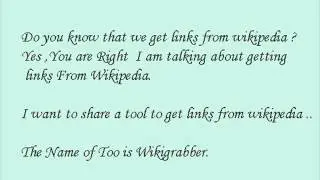 Wikigrabber - Tools To Get Wikipedia Links