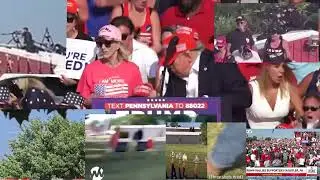 Trump assassination attempt most complete police sniper footage synced slow-mo multi-angle Butler PA