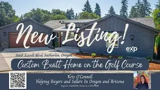 Newly Built Custom Home Now For Sale Overlooking Oak Hills Golf Course in Sutherlin, Oregon