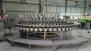 Pu Rotary Machine. Fully automatic  60stations, 3Tank, 3color dosing