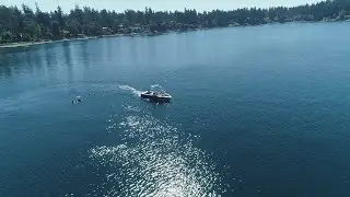 Wakeboarding with a Drone. 2021 4K Drone Stock Footage by Matt Davis (@mattyd_21)