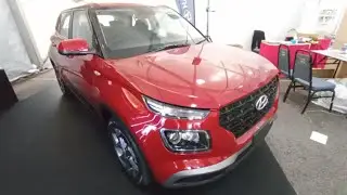 Hyundai Venue Standard (QX) 1.6 6AT red walkaround exterior and interior (Brunei)
