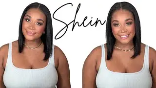 OMG SHEIN Slays this Wig! || BONE STRAIGHT GLUELESS BOB WIG FT. Shein