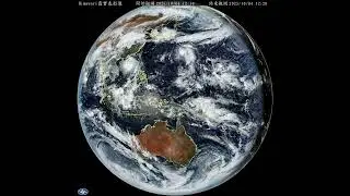 Typhoon Matmo over tropical western Pacific/TD developing over North Pacific towards west 4 Oct 2025