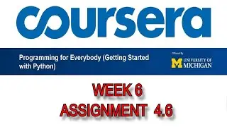Coursera Python for Everybody EP-11 | Assignment 4.6 Solution (Week 6) | Shoeb Solves