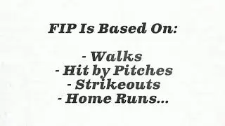 FIP: What is Fielding Independent Pitching?