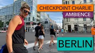 Berlin Checkpoint Charlie Ambience | 40 Minute (City Sounds, Traffic) Germany 4k ASMR