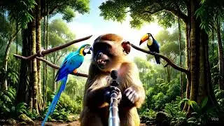 Just Fun #funnymonkey  #MonkeyVlog #BananaTheft #AnimatedVlog #CartoonVlogger