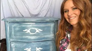 DIY Dresser Makeover W/Annie Sloan Chalk Paint Aubusson Blue-White Wax