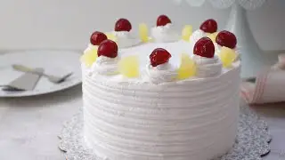 Fresh Cream Pineapple Cake/Bakery wala pineapple cake