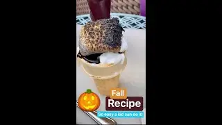 BEST Fall Recipe EVER!🎃  S'mores Ice Cream Sundae! 🍦