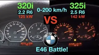 Acceleration Battle | BMW 320i vs 325i | 125 vs 142 kW | E46 LCi