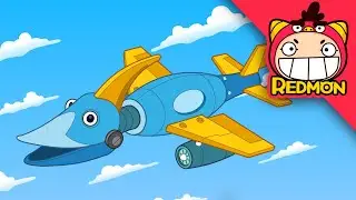 Make a Dinosaur Airplan | Dino Vehicle Assembly | 4K cartoon | REDMON