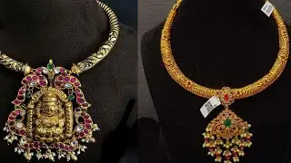 latest trending kanti necklace designs and ideas // gold kanti necklace jewellery collection