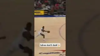 Lebron with the steal & fast break dunk!😤 #nba #shorts
