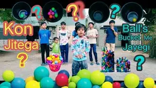Bacho Ka Challenge | Kid's Challenges | outer Games | Ball In Bucket | Games 🎮🎯