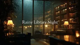 Rainy Library Night | Quiet Rain Ambience for Deep Sleep & Focus