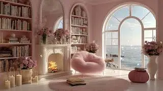 🌸🔥 Serene Spring Piano Lounge | Candles Flowers & Warm Piano (3 Hours) | Relax Unwind Healing Study