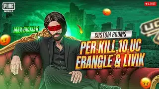 PUBG MOBILE LIVE CUSTOM ROOMS CHALLENGES - UC GIVEAWAYS #maxgujjaryt #pubgmobile #live