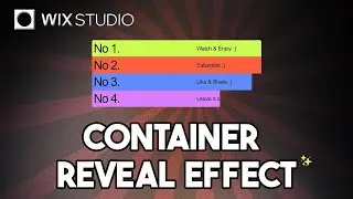 Add Stunning Container Reveal Effects to Your Wix Studio Website! 2025 | Wix Ideas