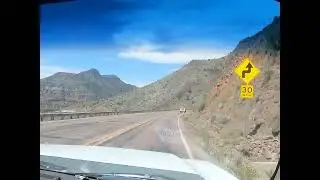 show Low Arizona to Globe Arizona going through the Salt River Canyon time lapse