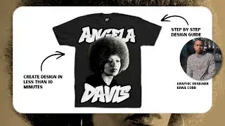 How to Build A Stunning Angela Davis T-Shirt Design | Photoshop
