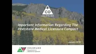 Interstate Medical Licensure Compact (IMLC) Webinar