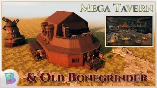 TaleSpire Build: Giant Tavern & Old Bonegrinder Windmill