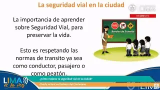 Charla virtual: &iquest;C&oacute;mo mejorar la seguridad vial en la ciudad?