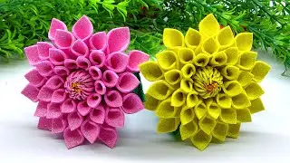 DIY Glitter Foam Paper Flowers | Easy & Stunning Craft Idea for Home Decor