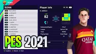 AS ROMA Players Ratings & Faces | PES 2021