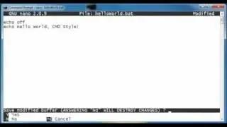 Hello World with a Batch File