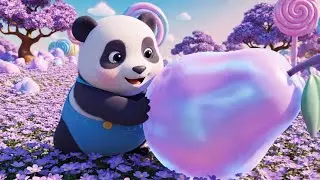 Panda Candy Farm 🐼💜 Lavender Pearl Pear Candy Making | Pastel Lilac Jelly Blossom Animation