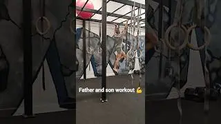 Father and son workout: kid's first time at a gym!