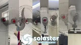 Ventiladores de Parede Solaster Veneza 70CM Preto - Branco - 270W - Bivolt.