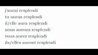 French conjugation  = Resplendir