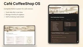 CAFE & COFFEE SHOP OS - COMPLETE NOTION BASED CAFE MANAGEMENT SYSTEM FOR INDEPENDENT OWNERS