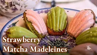 Matcha Strawberry Madeleines, No Fresh Strawberries or Food Coloring Needed