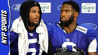 Abdul Carter and Brian Burns Address Media After Spirited Joint Practice with Jets