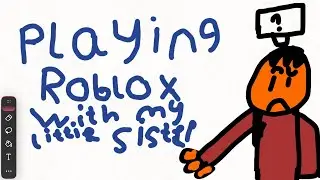 Playing Roblox with my little sister!