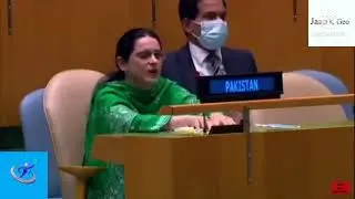 Saima Saleem is a blind entire speech at the United Nations' presenting the position of Pakistan..